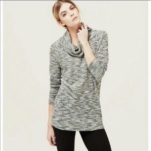 Lou & Grey Gray Cowl Neck Sweater, Size: S